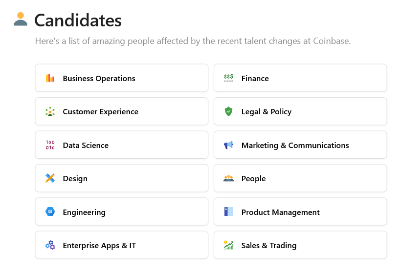 Coinbase Talent Hub